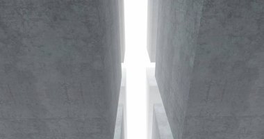 Mimari sanat konseptinde soyut çizgiler, minimum geometrik şekiller. 