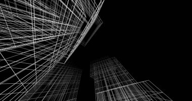 soyut mimari duvar kağıdı tasarımı, dijital konsept arkaplan