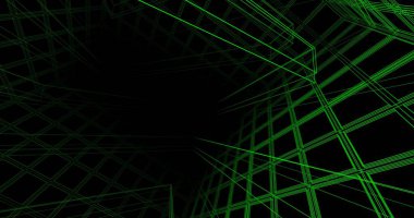 Mimari sanat konseptinde soyut çizgiler, minimum geometrik şekiller. 