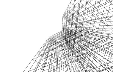 soyut mimari duvar kağıdı tasarımı, dijital konsept arkaplan