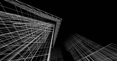 soyut mimari duvar kağıdı tasarımı, dijital konsept arkaplan