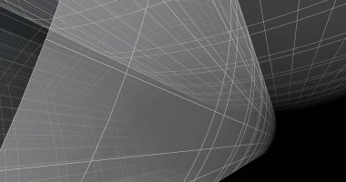 Mimari sanat konseptinde soyut çizgiler, minimum geometrik şekiller. 