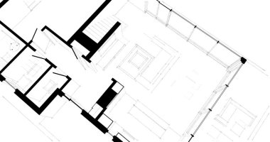 İnşaat planının 3B mimari tasarımı