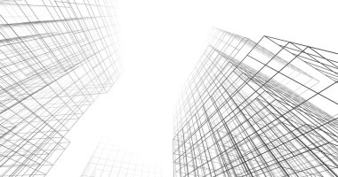 soyut mimari duvar kağıdı tasarımı, dijital konsept arkaplan