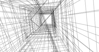 soyut mimari duvar kağıdı tasarımı, dijital konsept arkaplan