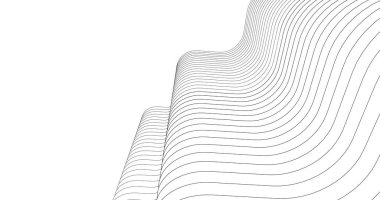 Mimari sanat konseptinde soyut çizgiler, minimum geometrik şekiller. 