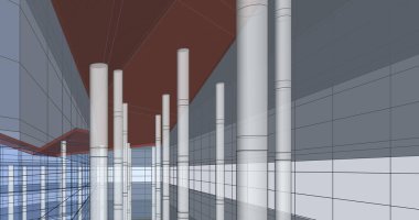 soyut mimari duvar kağıdı tasarımı, dijital konsept arkaplan