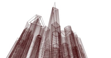 soyut mimari duvar kağıdı, dijital arkaplan