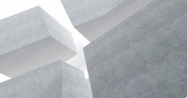 Mimari sanat konseptinde soyut çizgiler, minimum geometrik şekiller. 