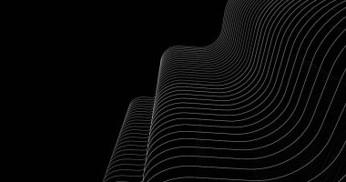 Mimari sanat konseptinde soyut çizgiler, minimum geometrik şekiller. 