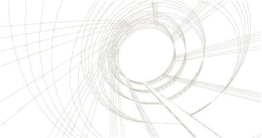 Mimari sanat konseptinde soyut çizgiler, minimum geometrik şekiller. 