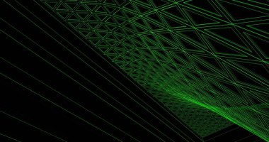 Mimari sanat konseptinde soyut çizgiler, minimum geometrik şekiller. 