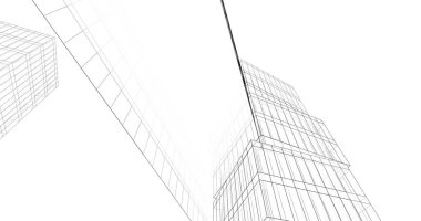 soyut mimari duvar kağıdı tasarımı, dijital konsept arkaplan