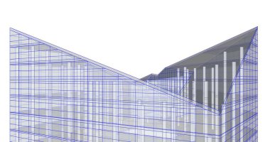 soyut mimari duvar kağıdı tasarımı, dijital konsept arkaplan