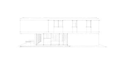 İnşaat planının 3B mimari tasarımı