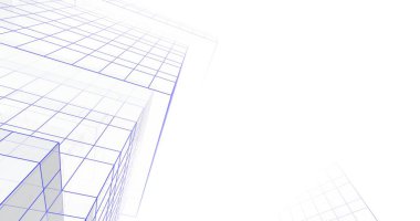 Mimari sanat konseptinde soyut çizgiler, minimum geometrik şekiller. 