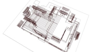 çizgili mimari duvar kağıdı, dijital arkaplan