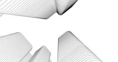 Mimari sanat konseptinde soyut çizgiler, minimum geometrik şekiller. 