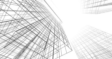 soyut mimari duvar kağıdı tasarımı, dijital konsept arkaplan