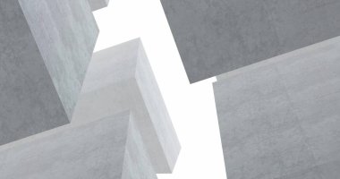 Mimari sanat konseptinde soyut çizgiler, minimum geometrik şekiller. 