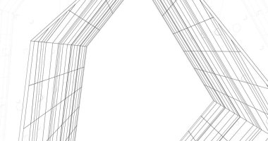 soyut mimari duvar kağıdı tasarımı, dijital konsept arkaplan