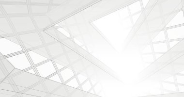 Mimari sanat konseptinde soyut çizgiler, minimum geometrik şekiller. 