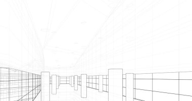 soyut mimari duvar kağıdı tasarımı, dijital konsept arkaplan