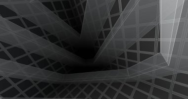 Mimari sanat konseptinde soyut çizgiler, minimum geometrik şekiller. 