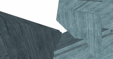 Mimari sanat konseptinde soyut çizgiler, minimum geometrik şekiller. 