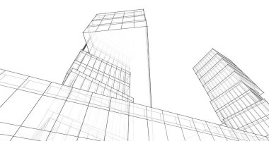 soyut mimari duvar kağıdı tasarımı, dijital konsept arkaplan