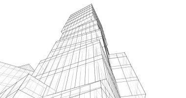 soyut mimari duvar kağıdı tasarımı, dijital konsept arkaplan