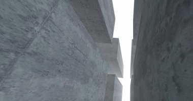 Mimari sanat konseptinde soyut çizgiler, minimum geometrik şekiller. 