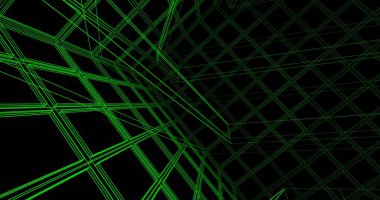 Mimari sanat konseptinde soyut çizgiler, minimum geometrik şekiller. 