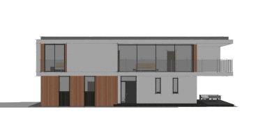 İnşaat planının 3B mimari tasarımı