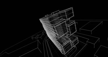 soyut mimari duvar kağıdı, dijital arkaplan