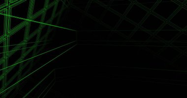 Mimari sanat konseptinde soyut çizgiler, minimum geometrik şekiller. 