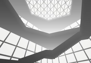 soyut mimari duvar kağıdı tasarımı, dijital konsept arkaplan