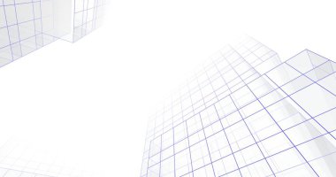 Mimari sanat konseptinde soyut çizgiler, minimum geometrik şekiller. 