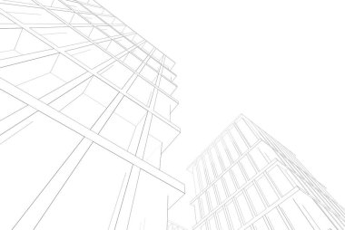 soyut mimari duvar kağıdı tasarımı, dijital konsept arkaplan