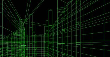 soyut mimari duvar kağıdı tasarımı, dijital konsept arkaplan