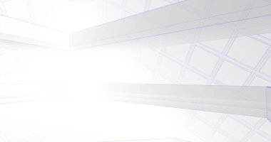 Mimari sanat konseptinde soyut çizgiler, minimum geometrik şekiller. 