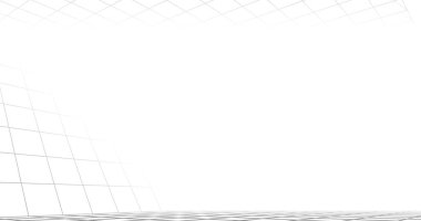 Mimari sanat konseptinde soyut çizgiler, minimum geometrik şekiller. 