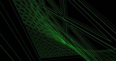 Mimari sanat konseptinde soyut çizgiler, minimum geometrik şekiller. 