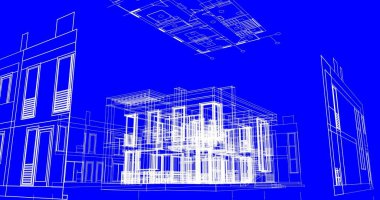 çizgili mimari duvar kağıdı, dijital arkaplan