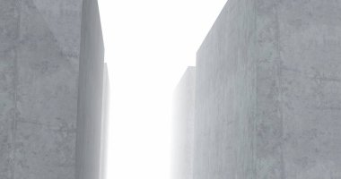 Mimari sanat konseptinde soyut çizgiler, minimum geometrik şekiller. 