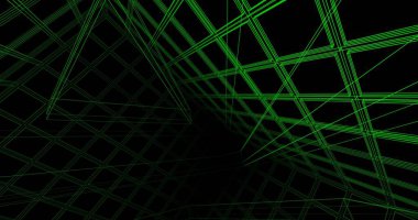 Mimari sanat konseptinde soyut çizgiler, minimum geometrik şekiller. 