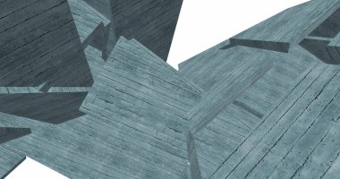 Mimari sanat konseptinde soyut çizgiler, minimum geometrik şekiller. 