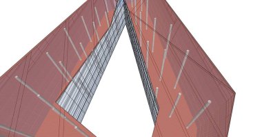 soyut mimari duvar kağıdı tasarımı, dijital konsept arkaplan