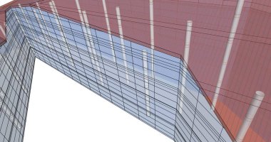 soyut mimari duvar kağıdı tasarımı, dijital konsept arkaplan