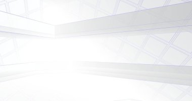 Mimari sanat konseptinde soyut çizgiler, minimum geometrik şekiller. 